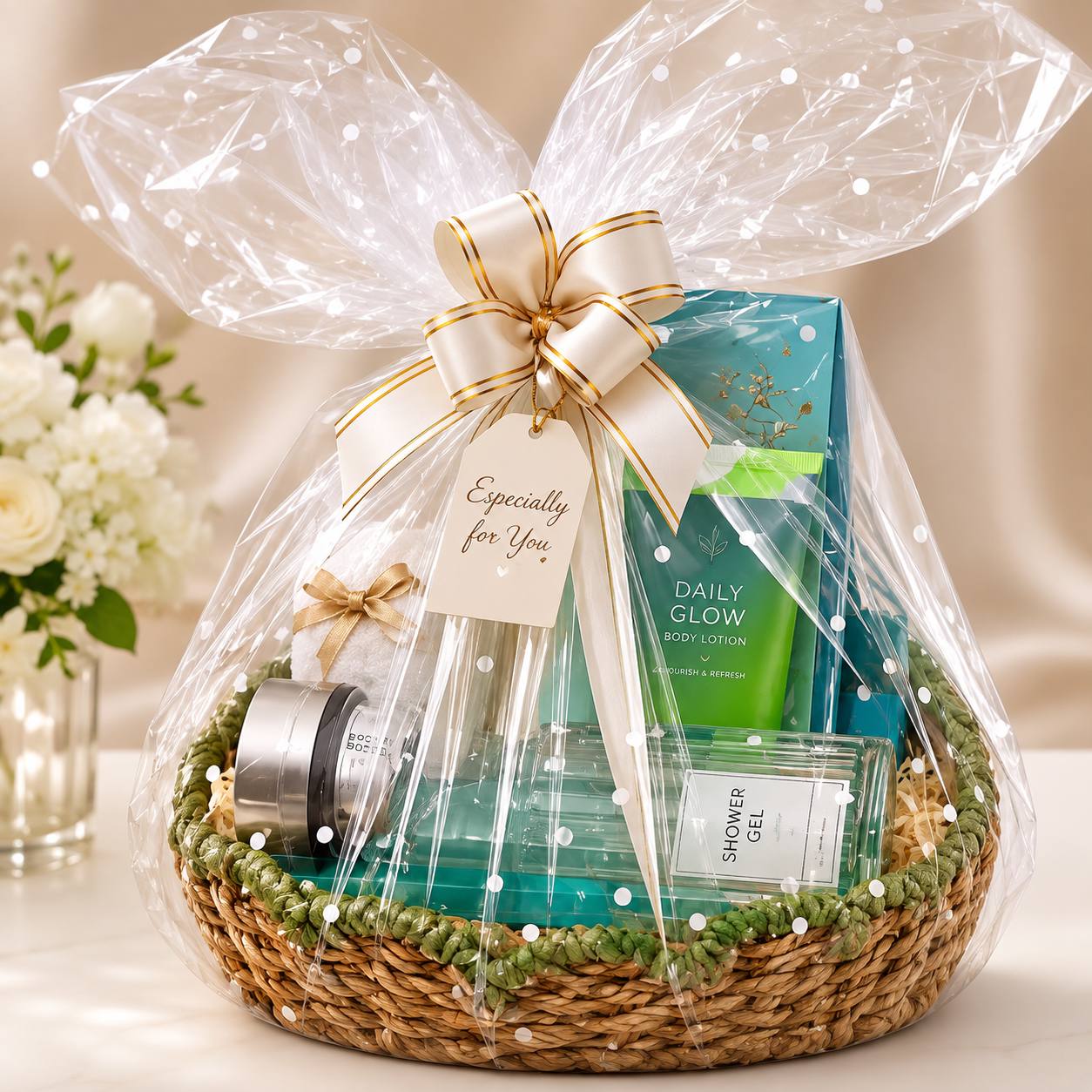Personalised housewarming gift set for a new home